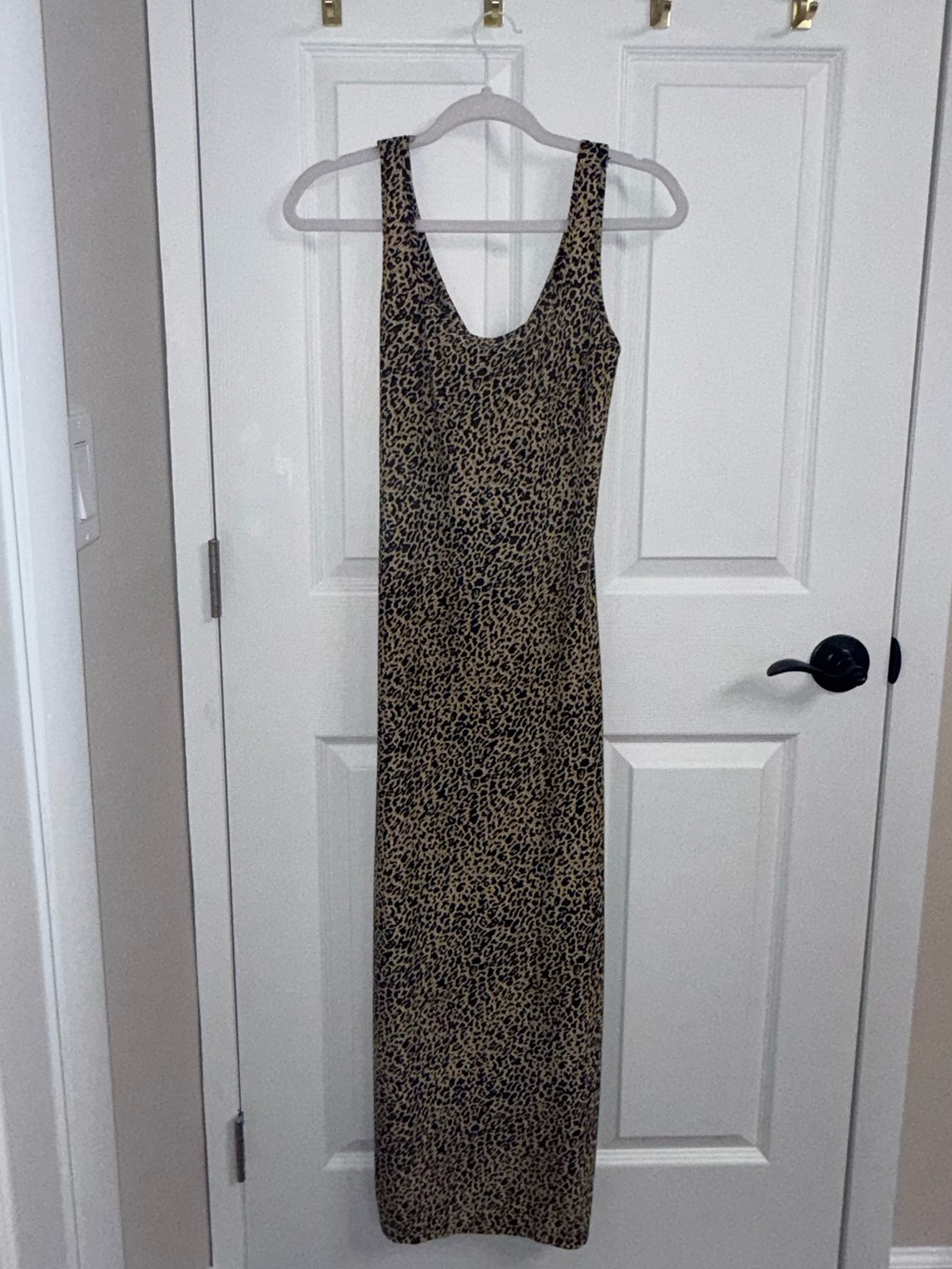 SHEIN Leopard Print Maxi Dress in Brown and Black